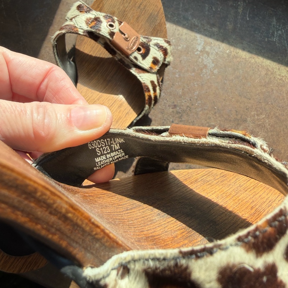 Dr. Scholl's Leopard Print Heeled Slide - Picture 3 of 5